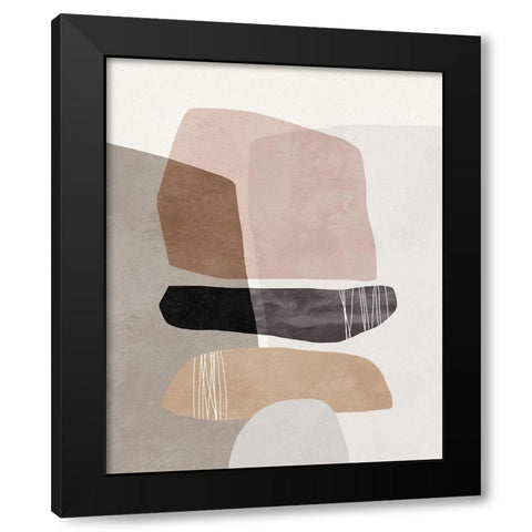 Elemental Phase I Black Modern Wood Framed Art Print by Blue, Nina