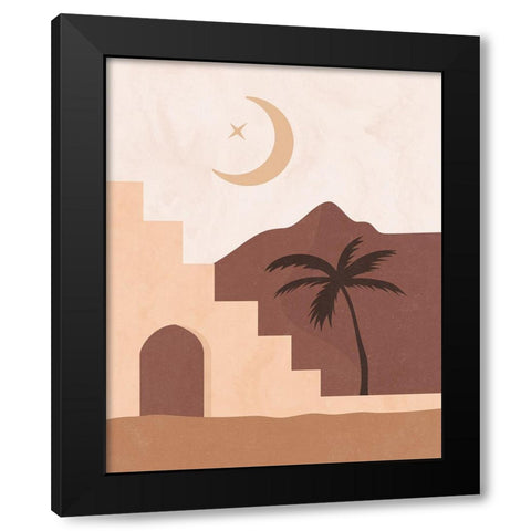 Boho Landscape I Black Modern Wood Framed Art Print with Double Matting by Blue, Nina