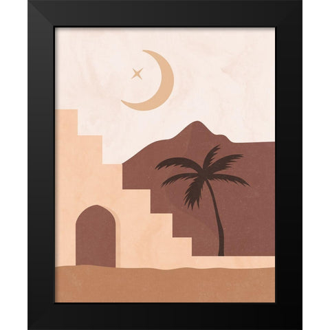 Boho Landscape I Black Modern Wood Framed Art Print by Blue, Nina