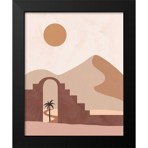Boho Landscape II Black Modern Wood Framed Art Print by Blue, Nina