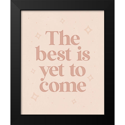 Yet to Come Black Modern Wood Framed Art Print by Blue, Nina
