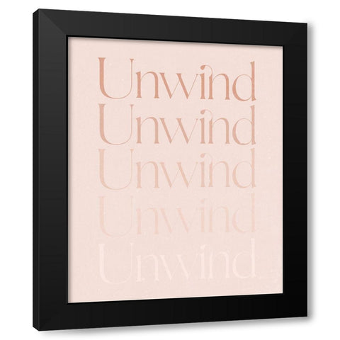 Unwind Black Modern Wood Framed Art Print with Double Matting by Blue, Nina