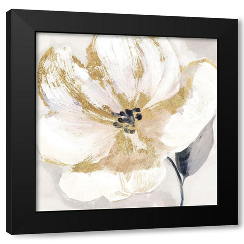 Neutral Bloom Black Modern Wood Framed Art Print by Blue, Nina