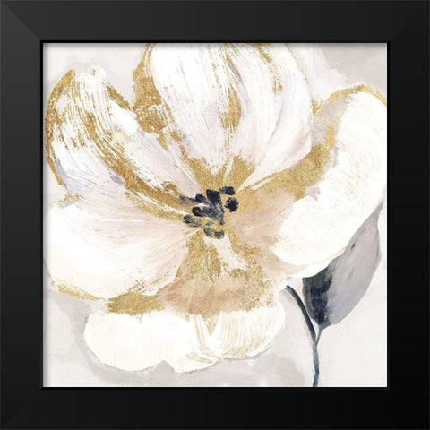 Neutral Bloom Black Modern Wood Framed Art Print by Blue, Nina