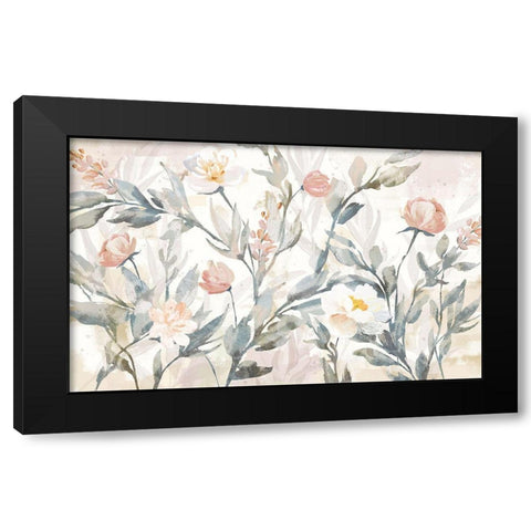 Farmhouse Floral Black Modern Wood Framed Art Print with Double Matting by Blue, Nina