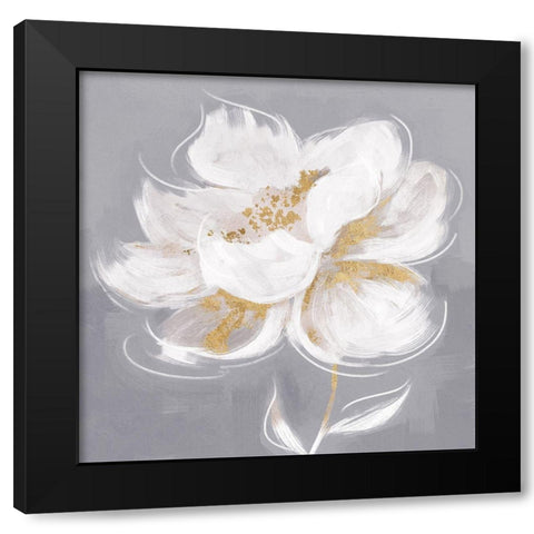 Divine Bloom Black Modern Wood Framed Art Print with Double Matting by Blue, Nina