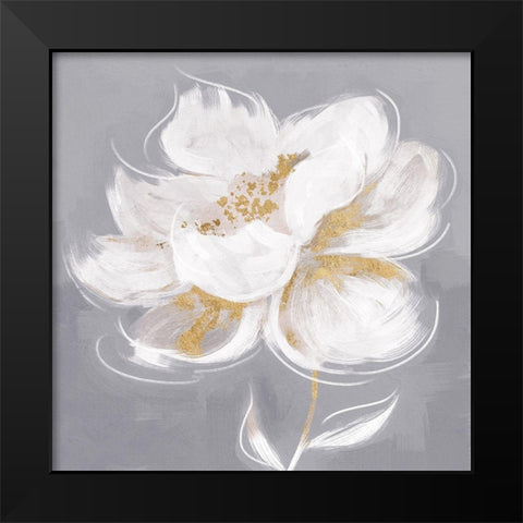 Divine Bloom Black Modern Wood Framed Art Print by Blue, Nina