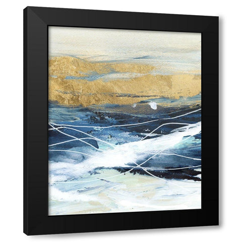 Like a Storm Black Modern Wood Framed Art Print by Blue, Nina