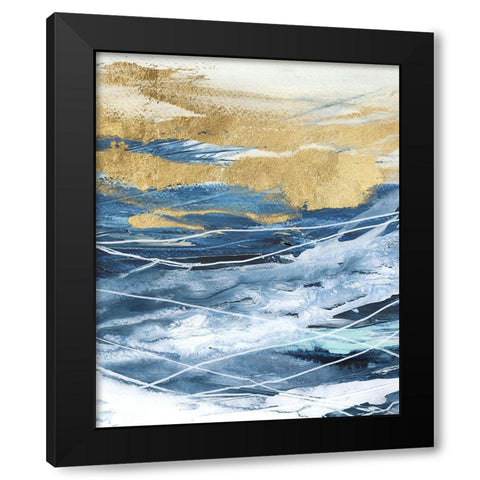 Like a Storm II Black Modern Wood Framed Art Print by Blue, Nina