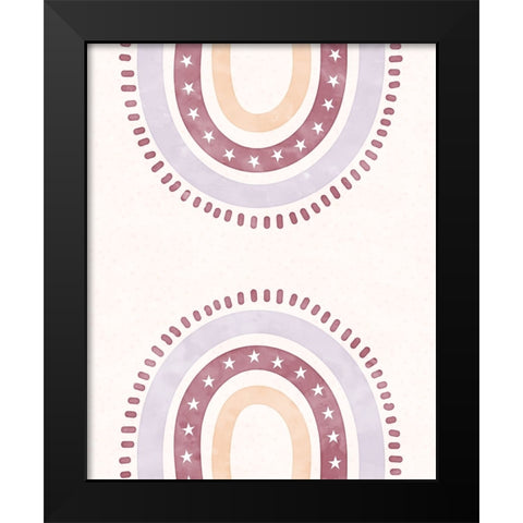 Boho Rainbows II Black Modern Wood Framed Art Print by Blue, Nina