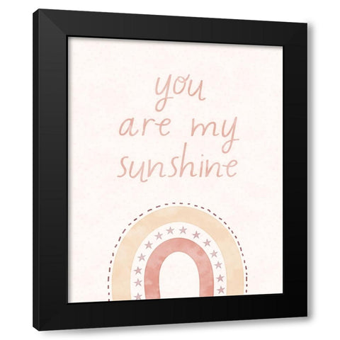 My Sunshine Black Modern Wood Framed Art Print by Blue, Nina
