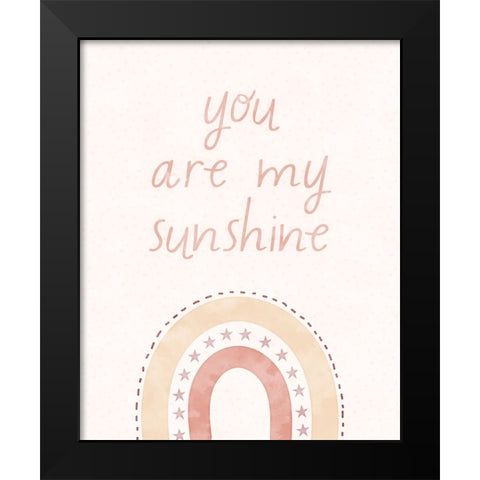 My Sunshine Black Modern Wood Framed Art Print by Blue, Nina