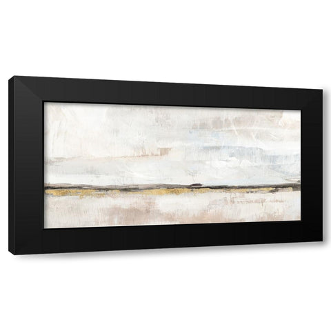Neutral Horizon Black Modern Wood Framed Art Print by Blue, Nina