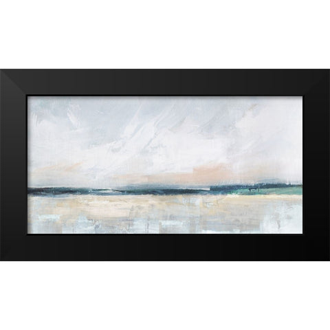 Mediterranean Escape Black Modern Wood Framed Art Print by Blue, Nina