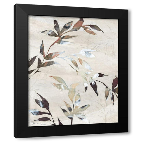 Neutral Botanical V Black Modern Wood Framed Art Print by Blue, Nina