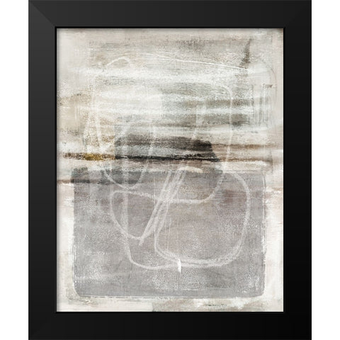Simple Silence Black Modern Wood Framed Art Print by Blue, Nina