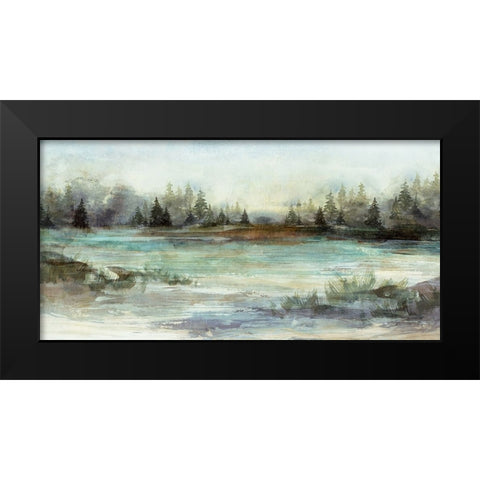River View II Black Modern Wood Framed Art Print by Blue, Nina