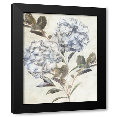 Twilight Hydrangea Black Modern Wood Framed Art Print with Double Matting by Blue, Nina