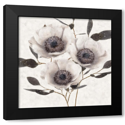 Fable Anemone Black Modern Wood Framed Art Print with Double Matting by Blue, Nina