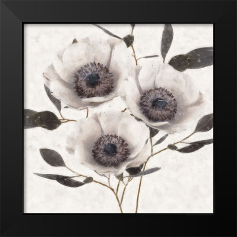 Fable Anemone Black Modern Wood Framed Art Print by Blue, Nina