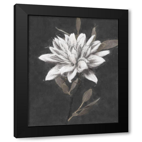 Fable Lotus 3 Black Modern Wood Framed Art Print by Blue, Nina