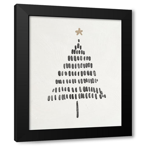 Modern Christmas Tree II Black Modern Wood Framed Art Print by Blue, Nina