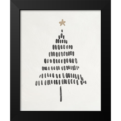 Modern Christmas Tree II Black Modern Wood Framed Art Print by Blue, Nina