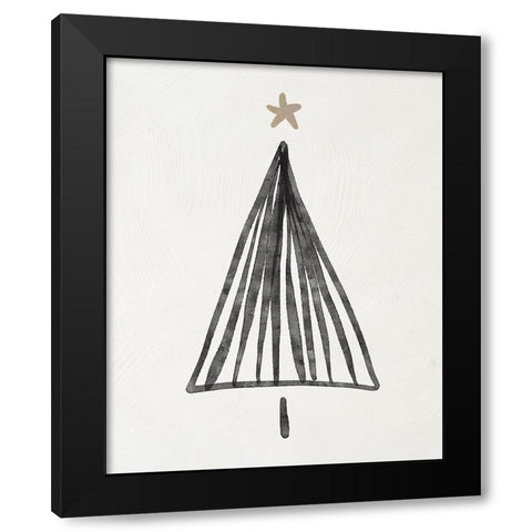 Modern Christmas Tree III Black Modern Wood Framed Art Print by Blue, Nina