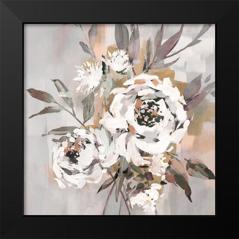 Antique Rose II Black Modern Wood Framed Art Print by Blue, Nina