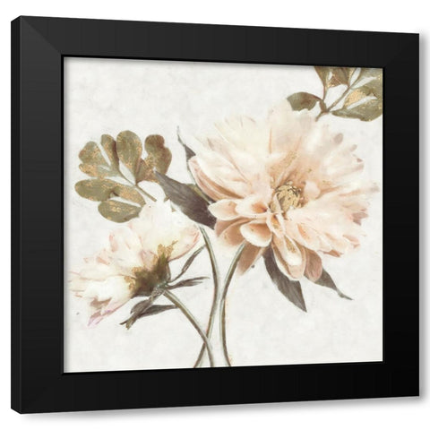 Delicate Black Modern Wood Framed Art Print with Double Matting by Blue, Nina