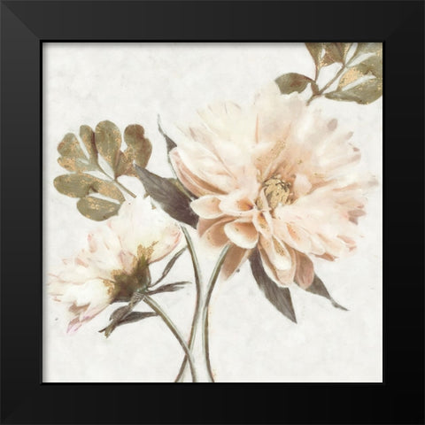 Delicate Black Modern Wood Framed Art Print by Blue, Nina