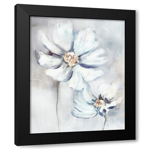 Wash of Color Black Modern Wood Framed Art Print with Double Matting by Blue, Nina