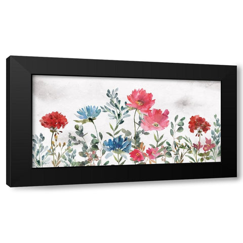Wildflowers Black Modern Wood Framed Art Print by Blue, Nina