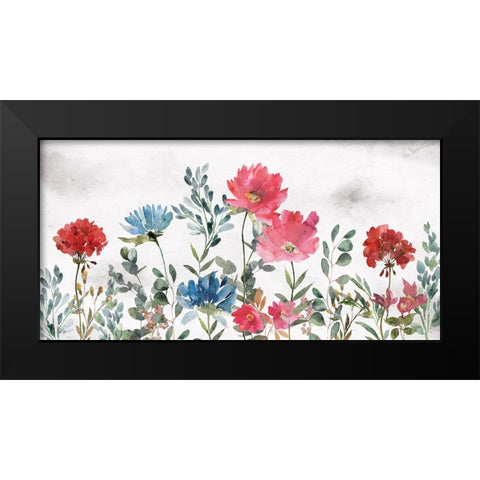 Wildflowers Black Modern Wood Framed Art Print by Blue, Nina