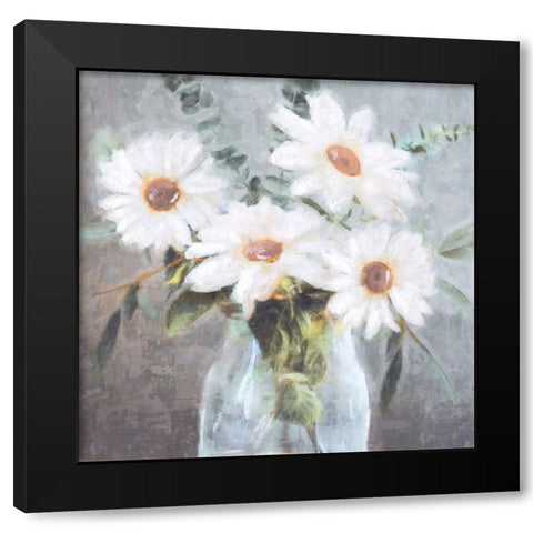 Daisy Bouquet II Black Modern Wood Framed Art Print by Blue, Nina