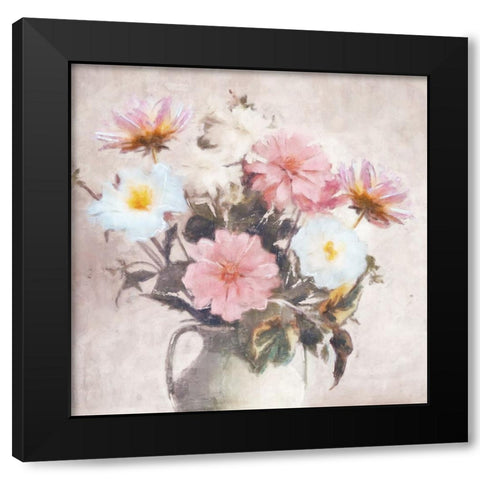 Spring Blooms Black Modern Wood Framed Art Print with Double Matting by Blue, Nina