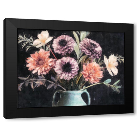 Harvest Floral Black Modern Wood Framed Art Print with Double Matting by Blue, Nina
