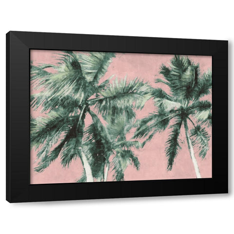 Fun Palms Black Modern Wood Framed Art Print with Double Matting by Blue, Nina