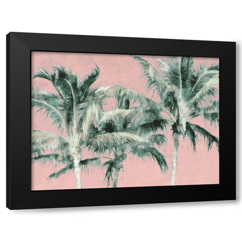 Fun Palms II Black Modern Wood Framed Art Print with Double Matting by Blue, Nina