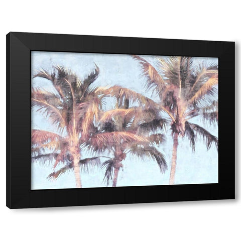 Fun Palms II Black Modern Wood Framed Art Print with Double Matting by Blue, Nina