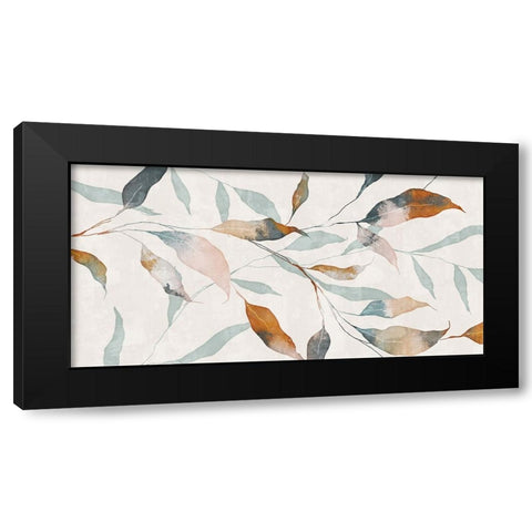 Summer Botanical Black Modern Wood Framed Art Print with Double Matting by Blue, Nina