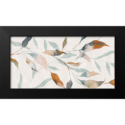 Summer Botanical Black Modern Wood Framed Art Print by Blue, Nina