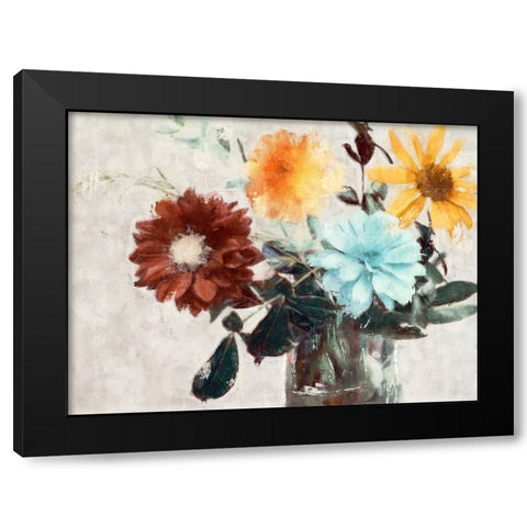 Summer Bouquet II Black Modern Wood Framed Art Print with Double Matting by Blue, Nina
