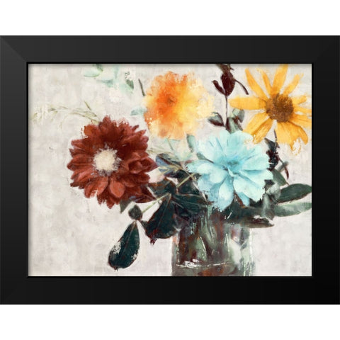 Summer Bouquet II Black Modern Wood Framed Art Print by Blue, Nina