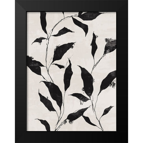 Noir Botanical II Black Modern Wood Framed Art Print by Blue, Nina