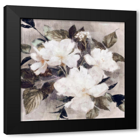 Whisper Blooms II Black Modern Wood Framed Art Print by Blue, Nina