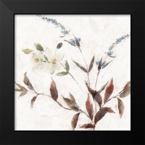Neutral Wild Flowers II Black Modern Wood Framed Art Print by Blue, Nina
