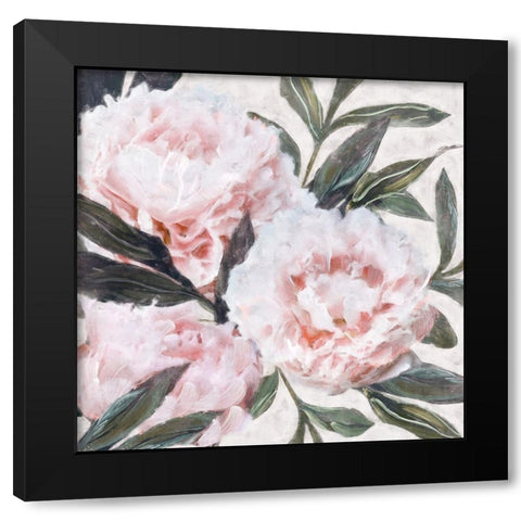 Bountiful Peonies III Black Modern Wood Framed Art Print by Blue, Nina