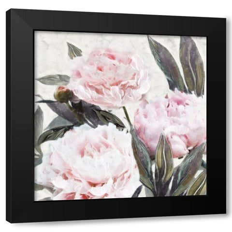 Bountiful Peonies IV Black Modern Wood Framed Art Print by Blue, Nina