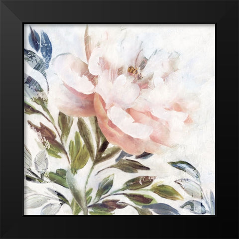 Peony Melody II Black Modern Wood Framed Art Print by Blue, Nina